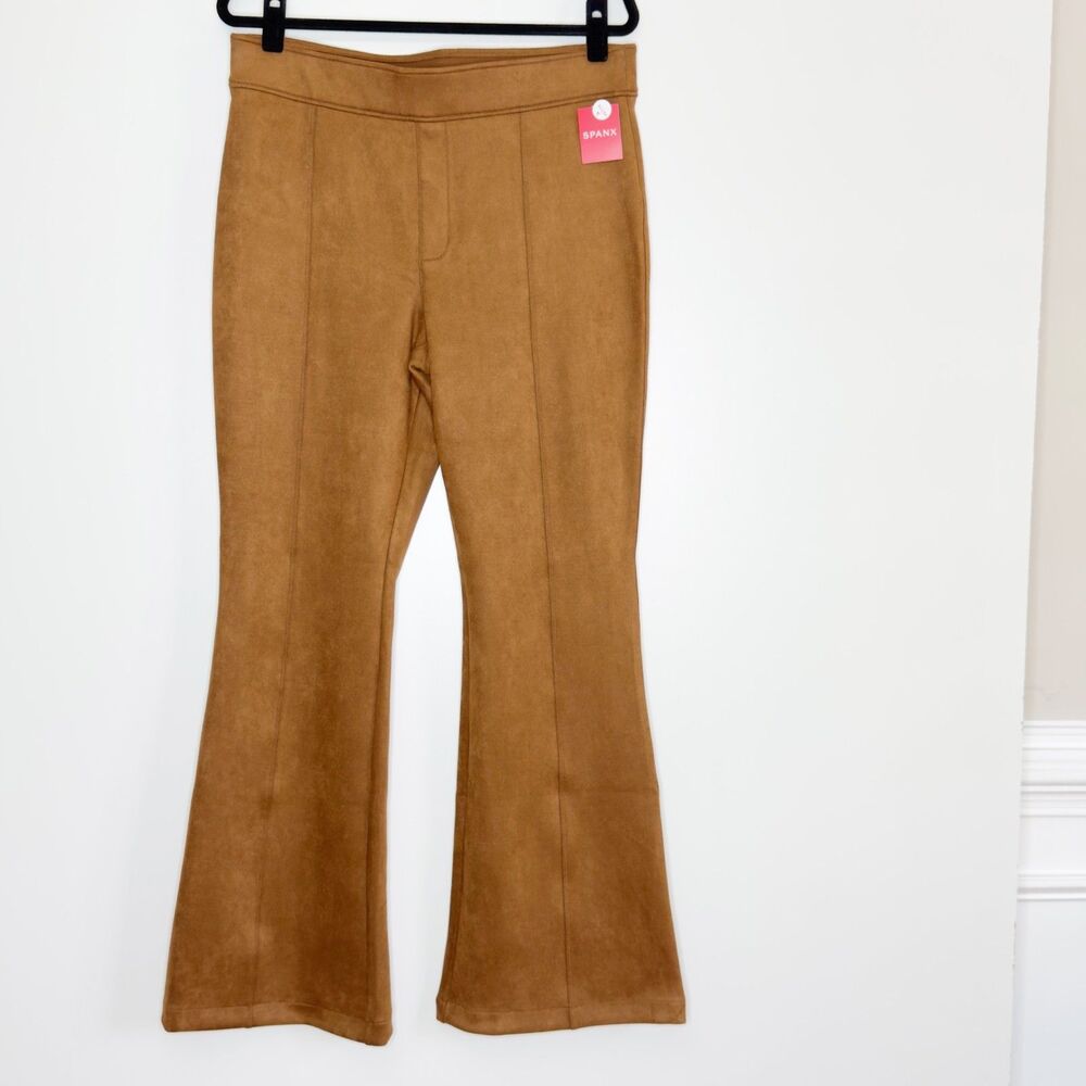 New SPANX Faux Suede Flare Pants High Waist Women's Plus Size 1X - 20323Q